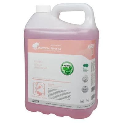 Green Rhino Enviro Pink Liquid Hand Soap, Perfumed, 5L