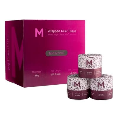 Matthews Luxury 3ply Virgin Toilet Tissue, 250 sheets x 48 rolls