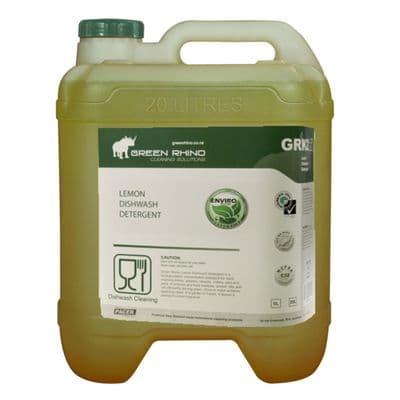 Green Rhino Enviro Lemon Dishwashing Detergent, Biodegradable, 20L
